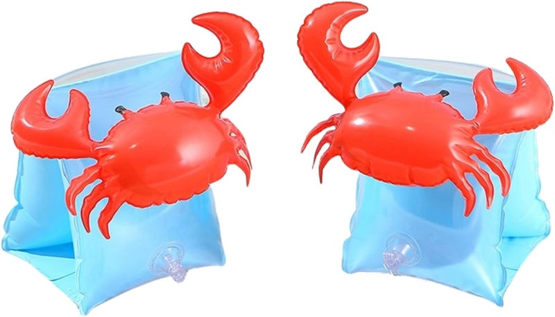 YUNLOVXEE 2 Pack Arm Floaties for Kids - Cute Cartoon Inflatable Pool Arm Floaties Swim Rings, PVC Arm Bands Floater Sleeves for Toddlers Children 3-5-6-12 Years (Watermelon) - Image 1